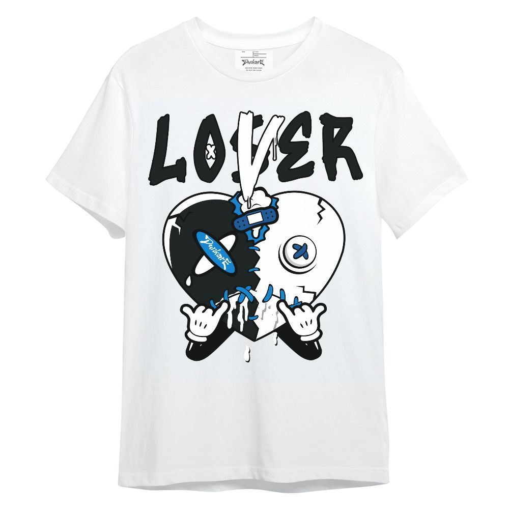 Shirt To Match High OG FragmentxULA White Black 1s - Loser Lover Drip Heart Graphic