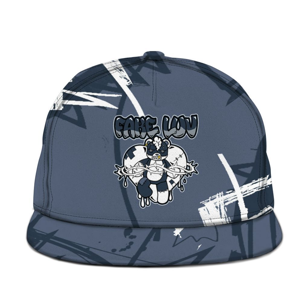 Snapback To Match Low Diffused Blue 11s - False Romance Hugz Messyz Graphic