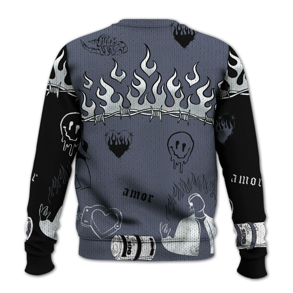 Knitted Sweater To Match Air Foamposite Jin Kazama - Snake Trust No One