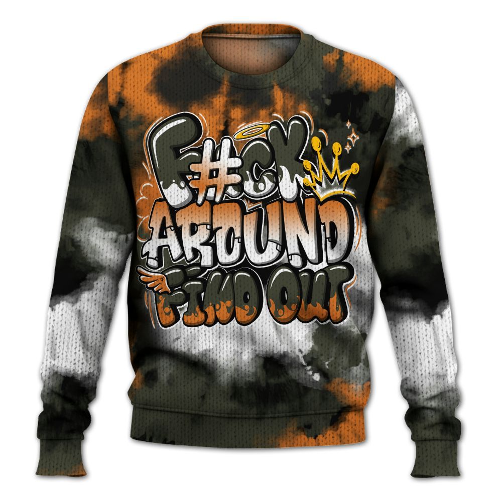 Sweater To Match Retro Undefeated 4s - FK Around Find Out Graphic