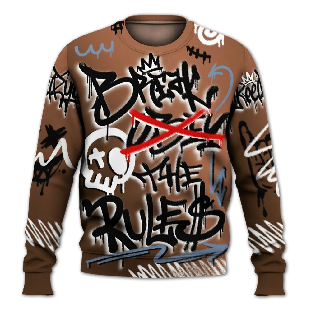Sweatshirt To Match Air Foamposite Metallic Copper - Break Rules Streetwear All Over Print