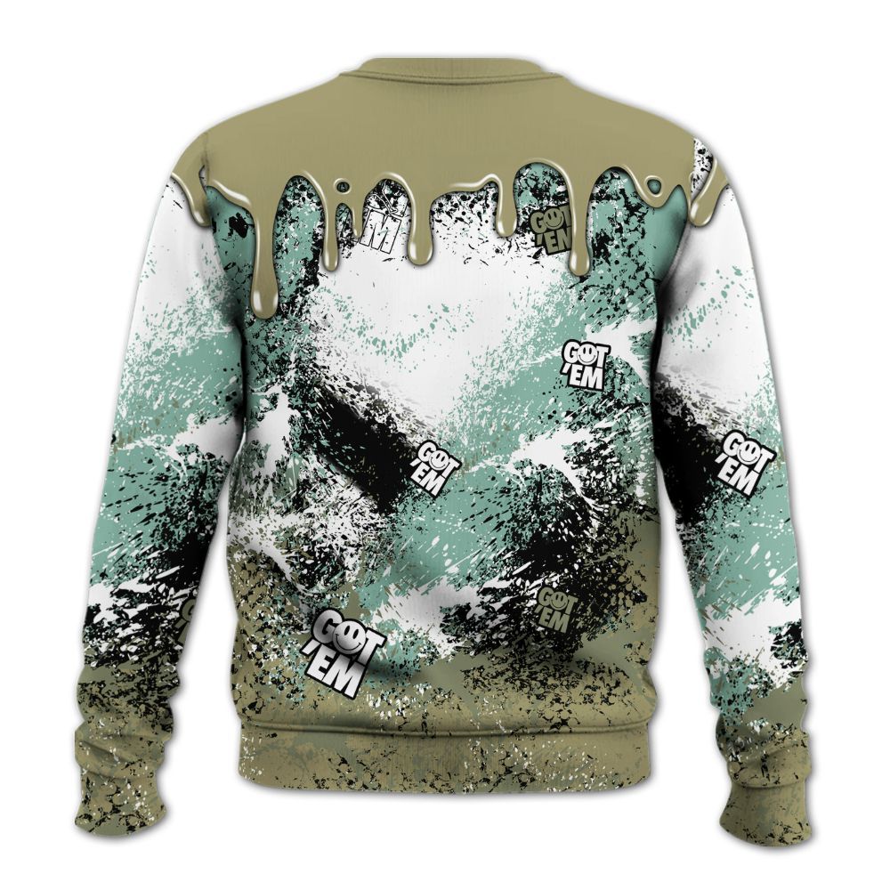 Sweatshirt To Match Dunk Low Suede Olive Aura - Dripping 23 Drip All Over Print