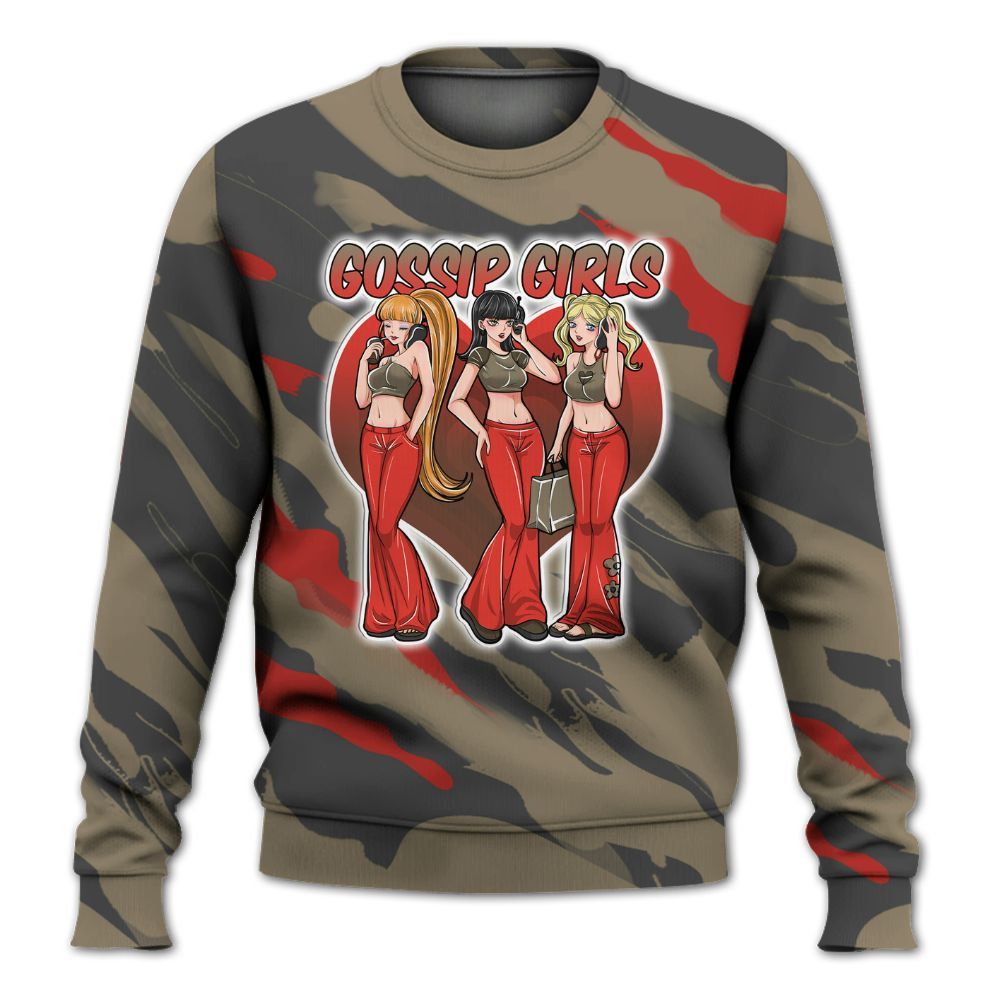 Sweatshirt To Match Olive 9s - Gossip'Girls All Over Print