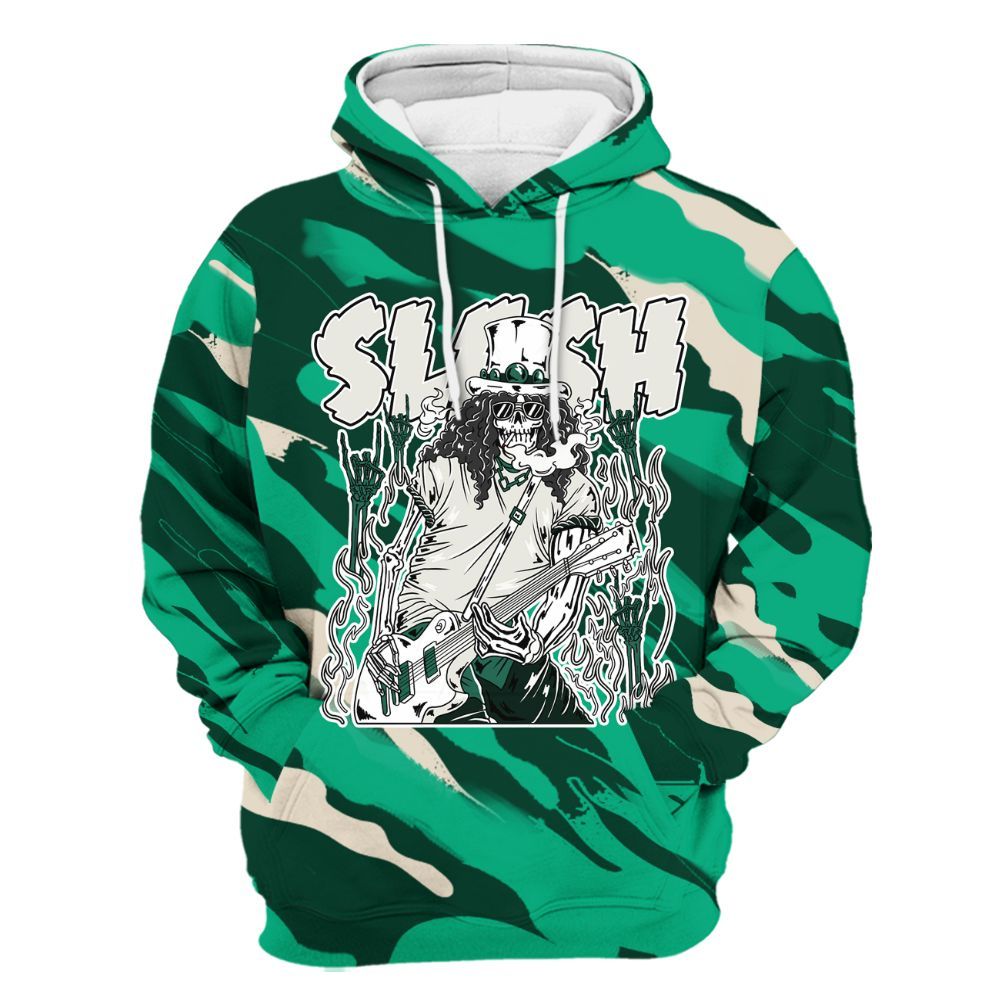 Hoodie To Match Oxidized Green 4s - Slash Skeleton Colored All Over Print