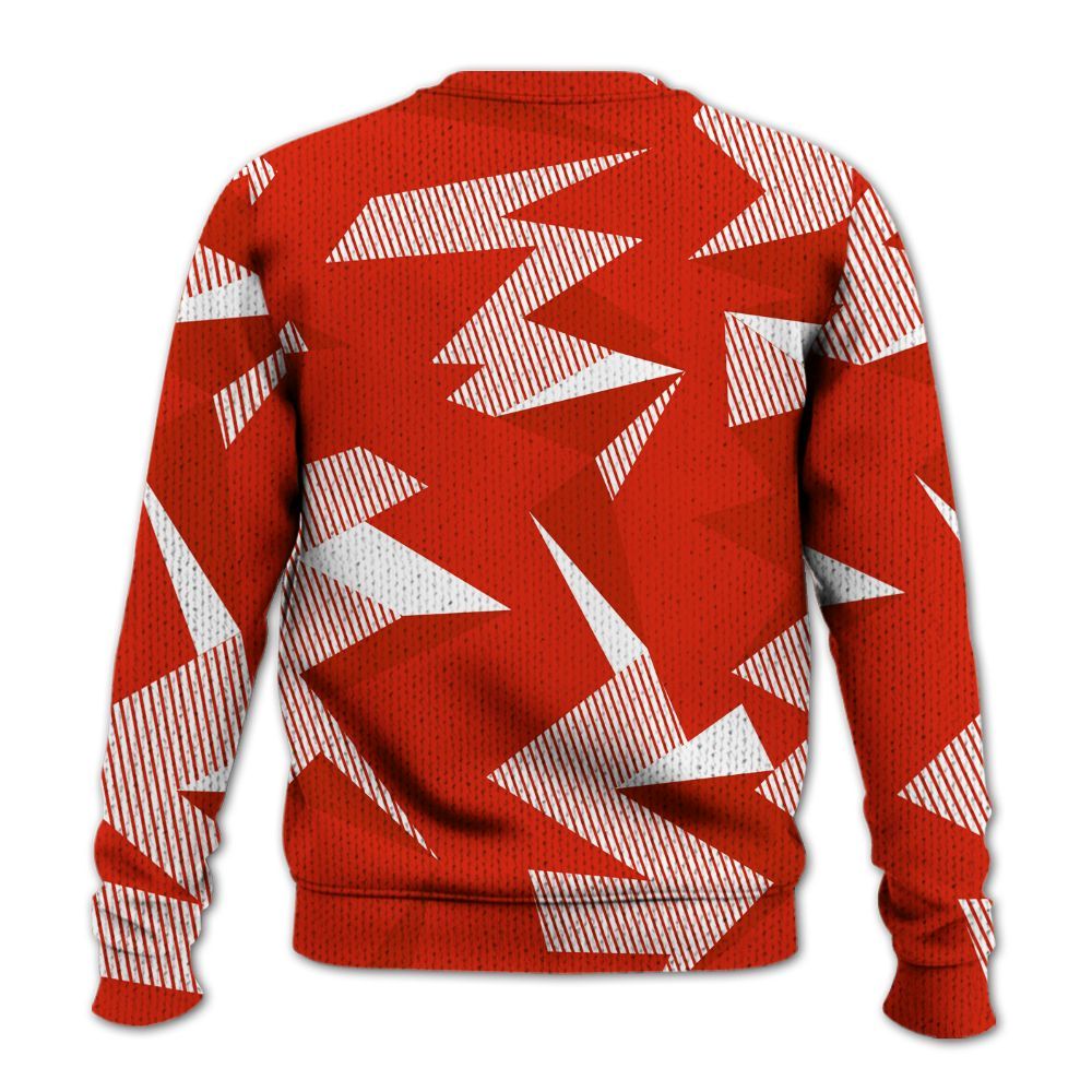 Knitted Sweater To Match Retro Cherry 11s - Geometric Camouflage Pattern