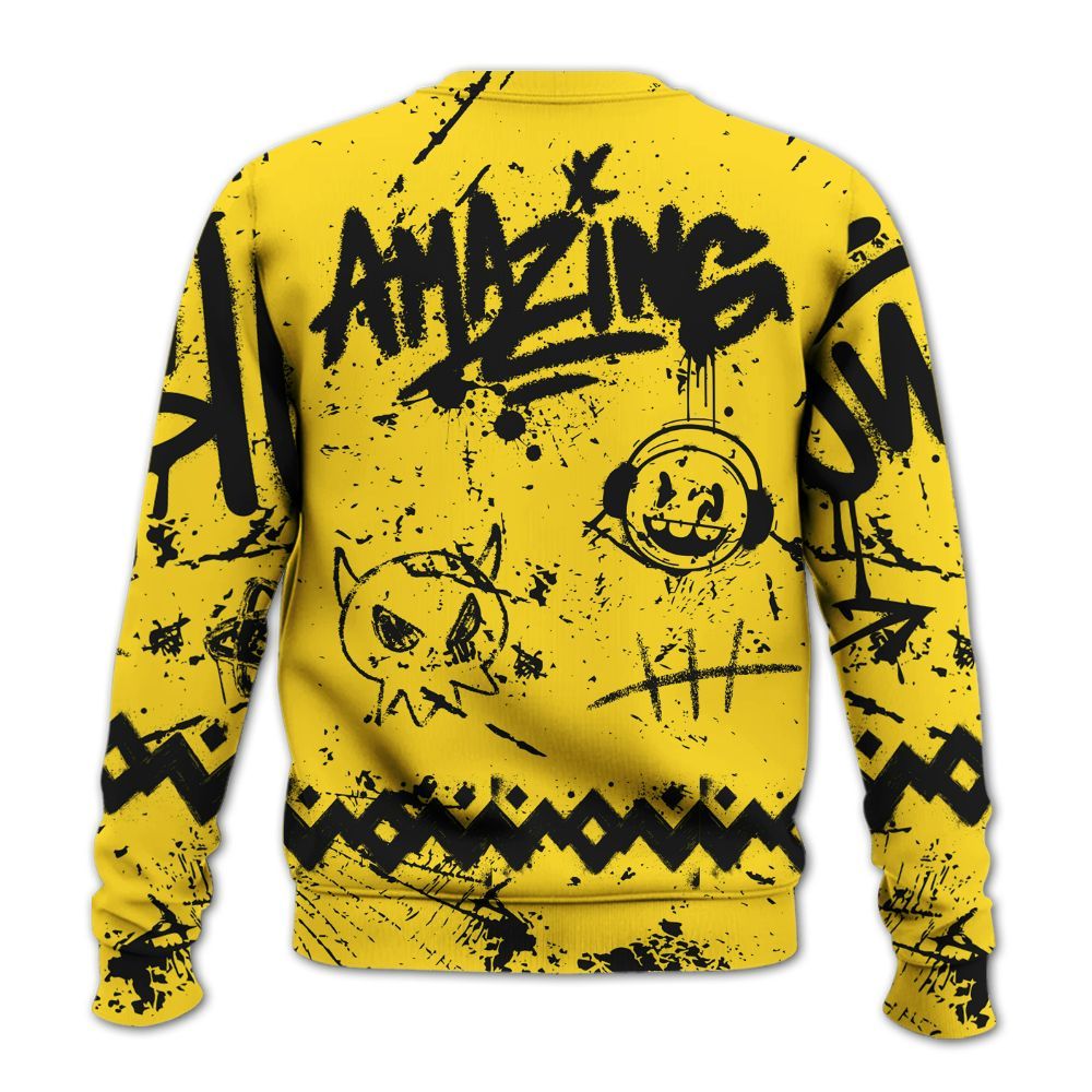 Sweatshirt To Match Retro Thunder 4s - Friday Sneaker Crayon All Over Print