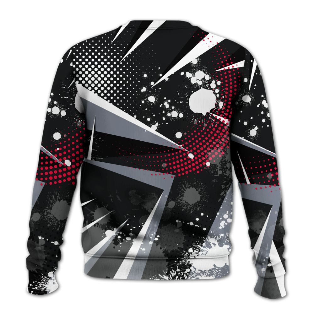 Sweatshirt To Match Mid Black Metallic 1s - Poly Trust No One Dripping All Over Print