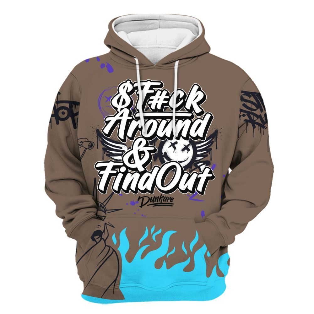 Hoodie To Match Olive Concord 9s - Graphic Fck Around Find Out All Over Print