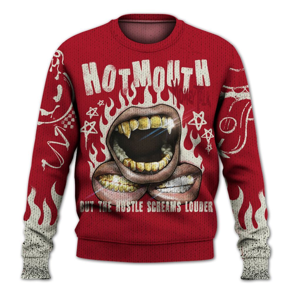 Knitted Sweater To Match 2025 High OG Cinnabar 1s - Mouth Burning Street Style