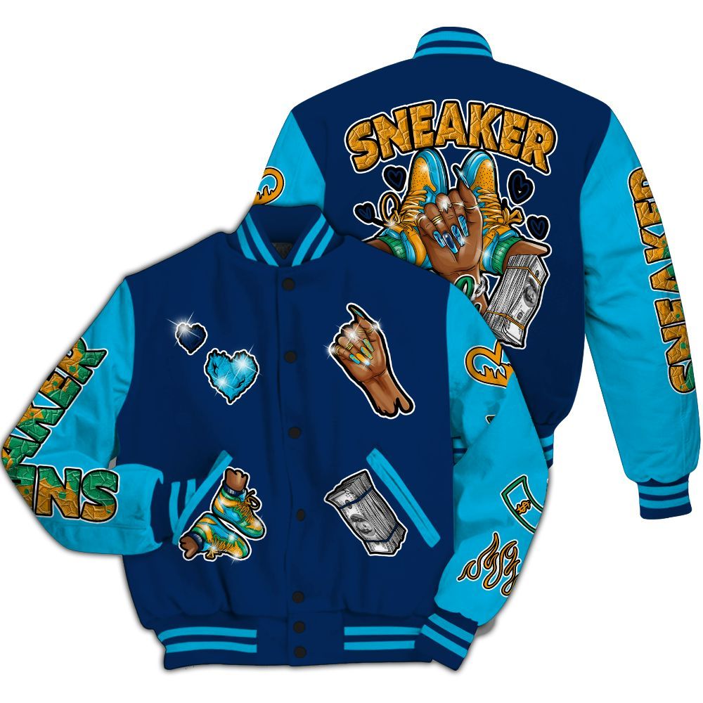 Varsity Jacket To Match Dunk Low GS Electric Algae - Sneakerz Girlz All Over Print