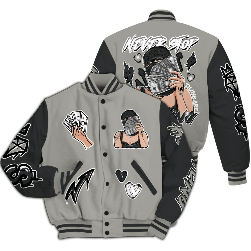 Varsity Jacket To Match High Satin Shadow 1s - Hustling Unique All Over Print