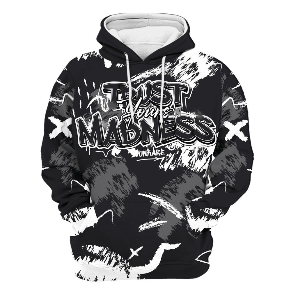 Hoodie To Match White Thunder 4s - Trust Your Madness Retro All Over Print