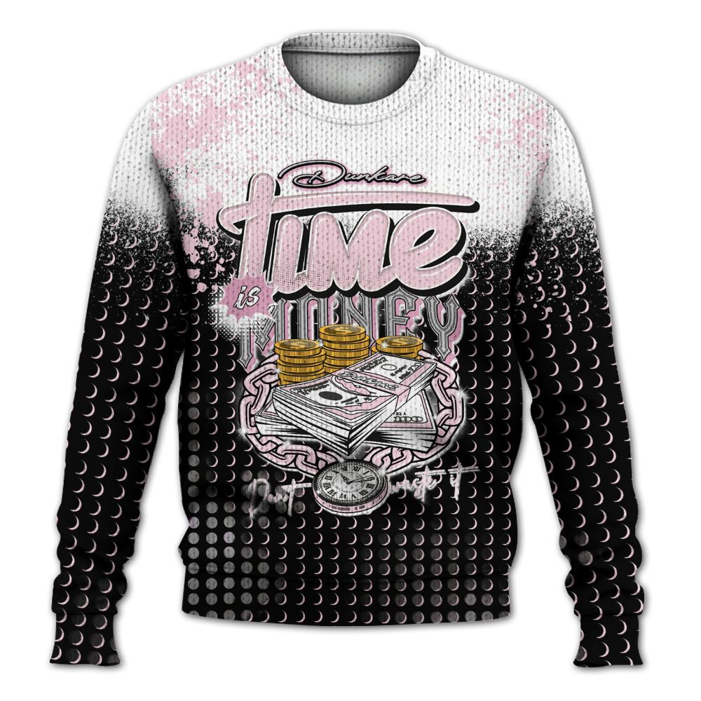 Knitted Sweater To Match Orchid 4s - Halftone Time Is Money