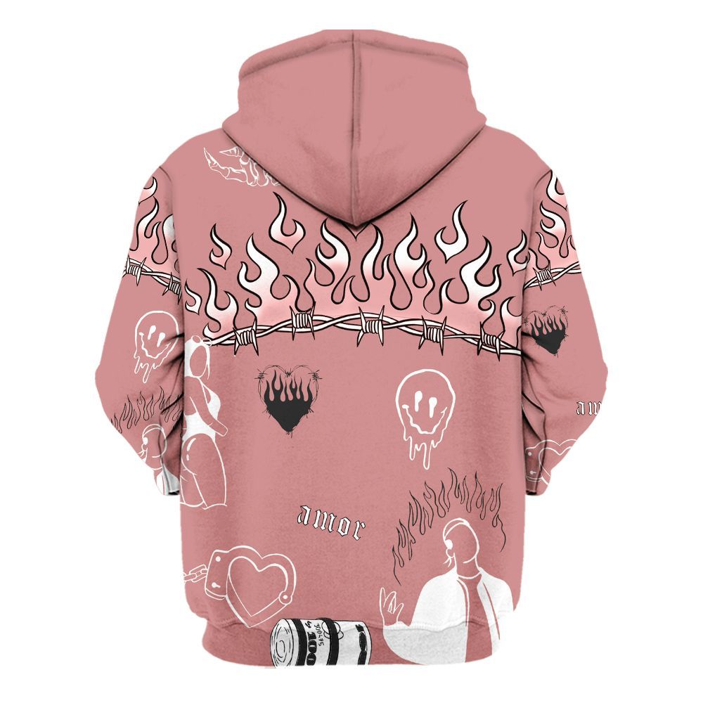 Hoodie To Match Low OG Rust Pink 1s - Snake Trust No One All Over Print