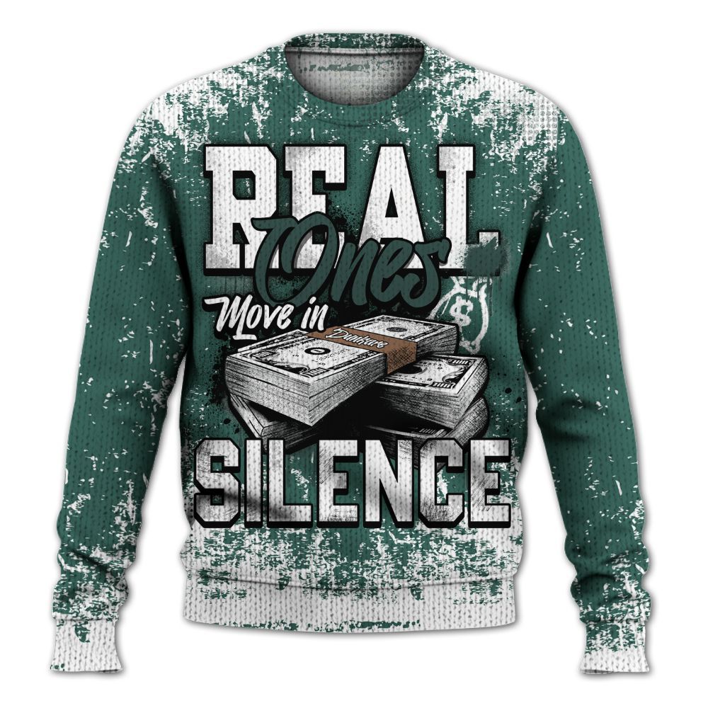 Knitted Sweater To Match Low OG Oxidized Green 1s - Move In Silence Money Street Retro