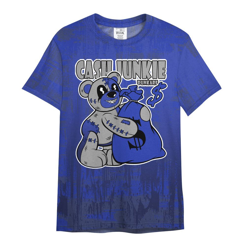 Shirt To Match Air Max Plus Black Racer Blue - Cashs Junkie Bear Glitch Art All Over Print