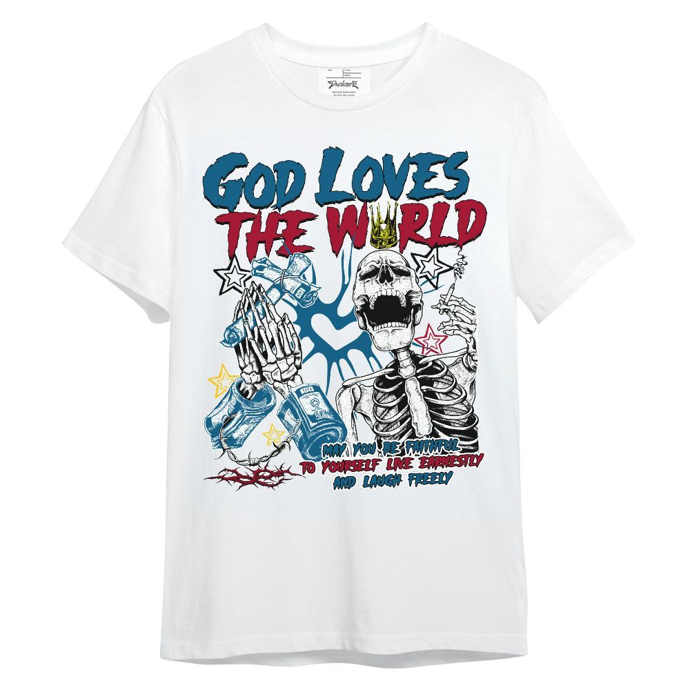 Shirt To Match GS Messy Room 4s - God Loves The World Unisex Shirt