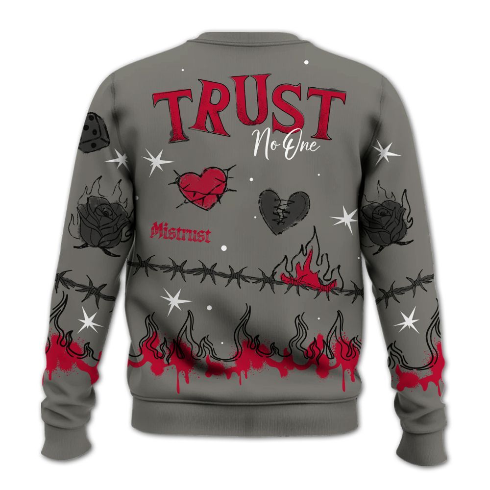 Sweatshirt To Match Shadow 2025 10s Shirt, Trust No One Snake-Bite Doodle Crayon All Over Print