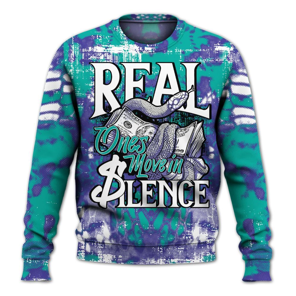 Sweatshirt To Match Retro Grape 5s - Snake Move In Silence All Over Print