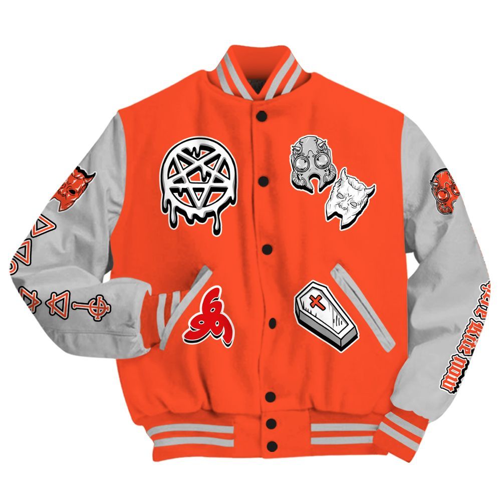 Varsity Jacket To Match Air Max 1 86 Cosmic Clay - Apocalypse Skeleton All Over Print