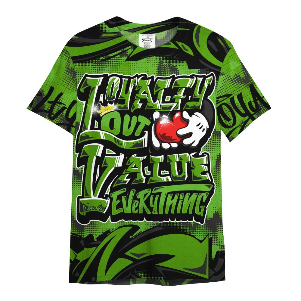 Shirt To Match Air Foamposite One Volt - Loyalty Out Value Graffiti All Over Print