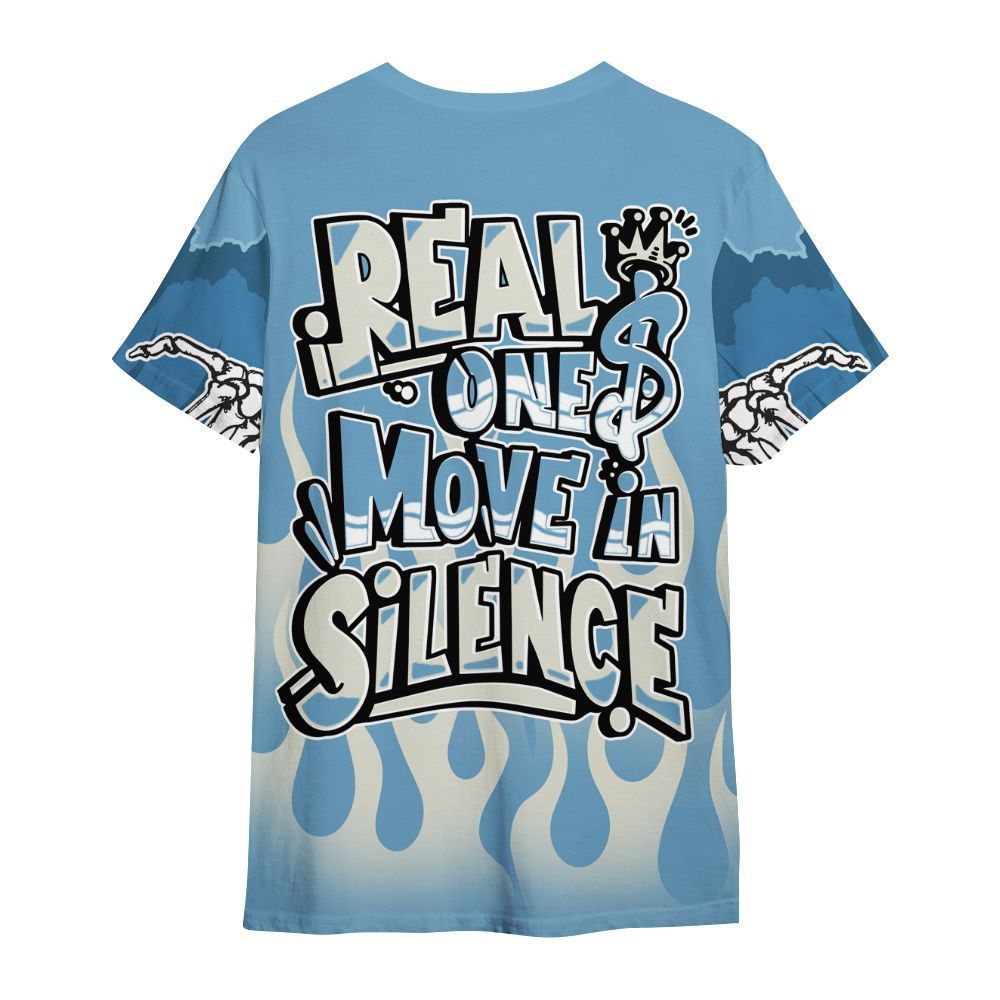Shirt To Match High OG UNC Reimagined 1s - Ones Move In Silence Graphic Trapped All Over Print
