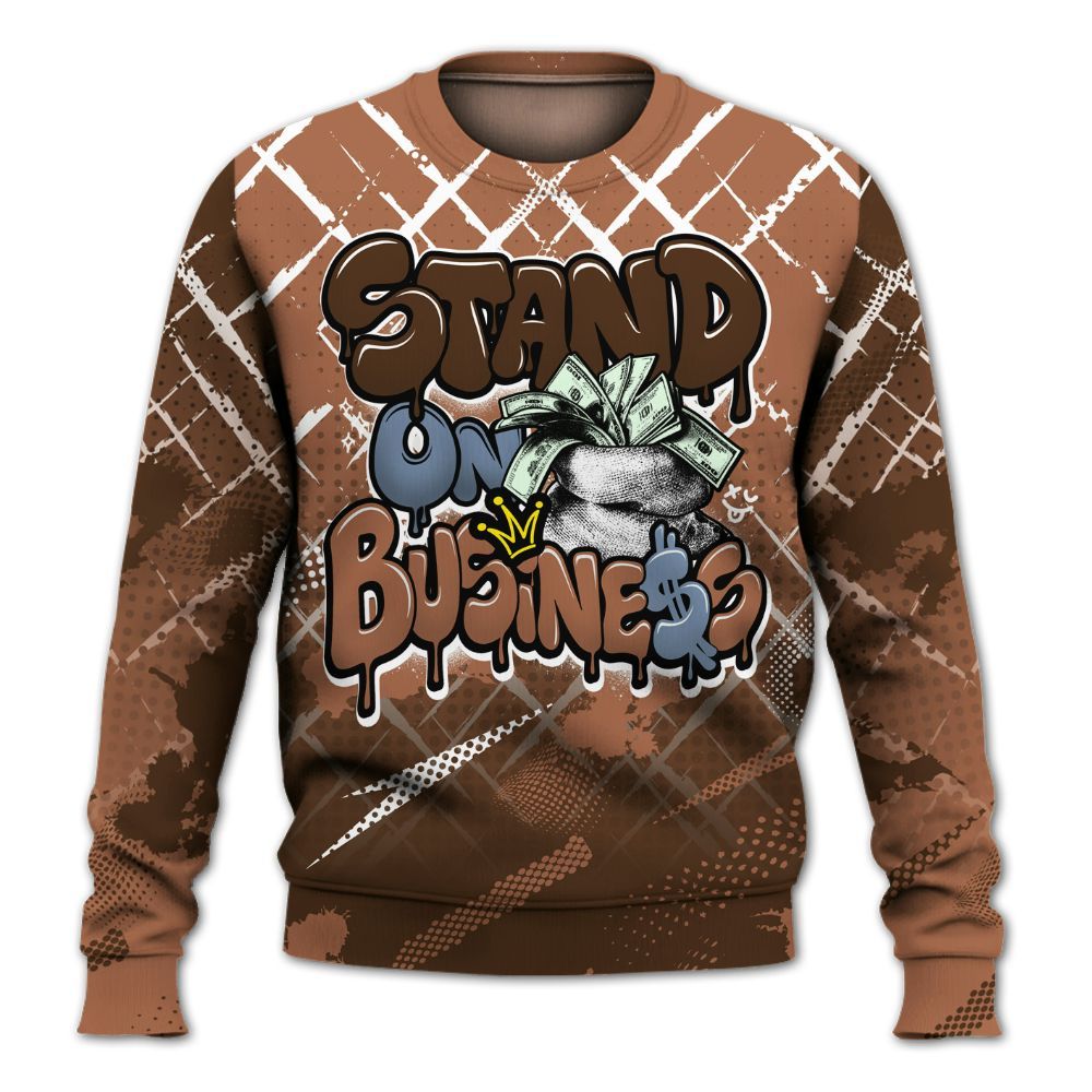 Sweatshirt To Match Air Foamposite Metallic Copper - Halftone Stand Business Dripping All Over Print