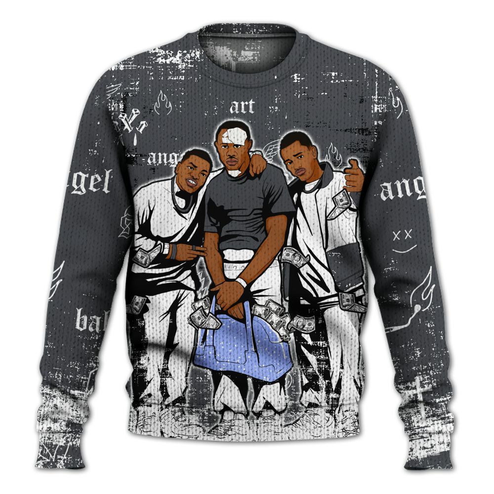 Sweater To Match Retro Awake Racer Blue - Paid In Full Money Graphic