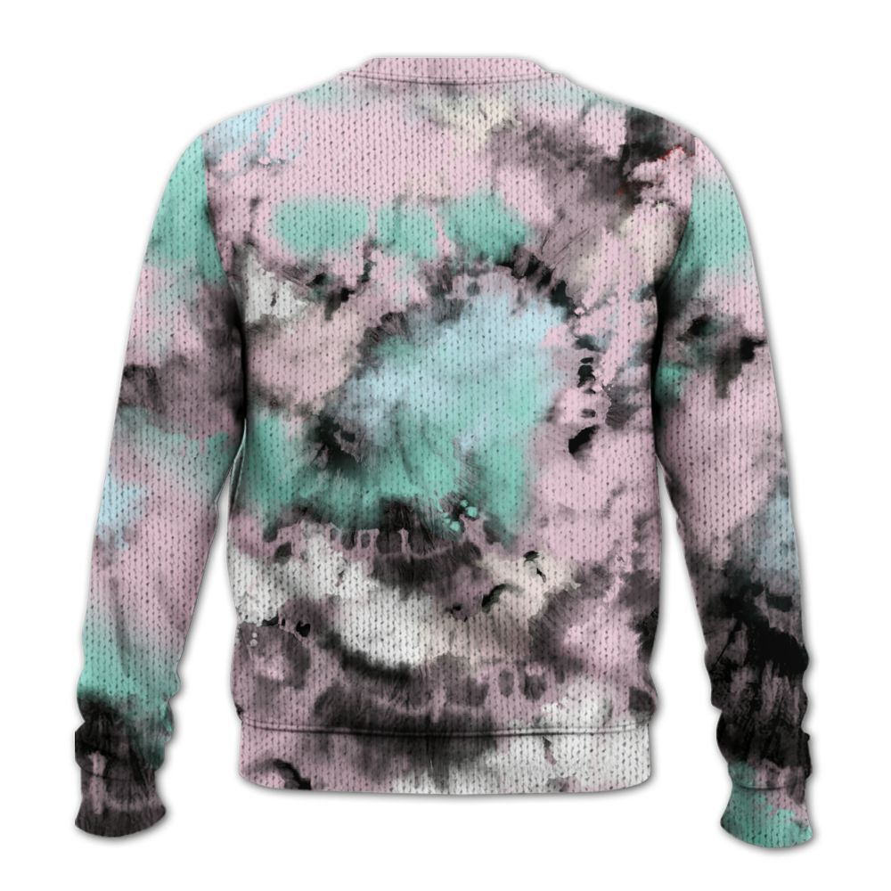 Knitted Sweater To Match Retro Easter 5s - SNEAKER Girl Money Drip Tie Dye