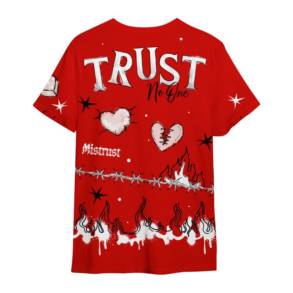 Shirt To Match Fire Red 6s - Trust No One Snake-Bite Doodle Crayon All Over Print