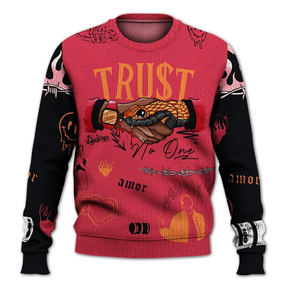 Knitted Sweater To Match Air Max Portal Bright Ceramic - Snake Trust No One