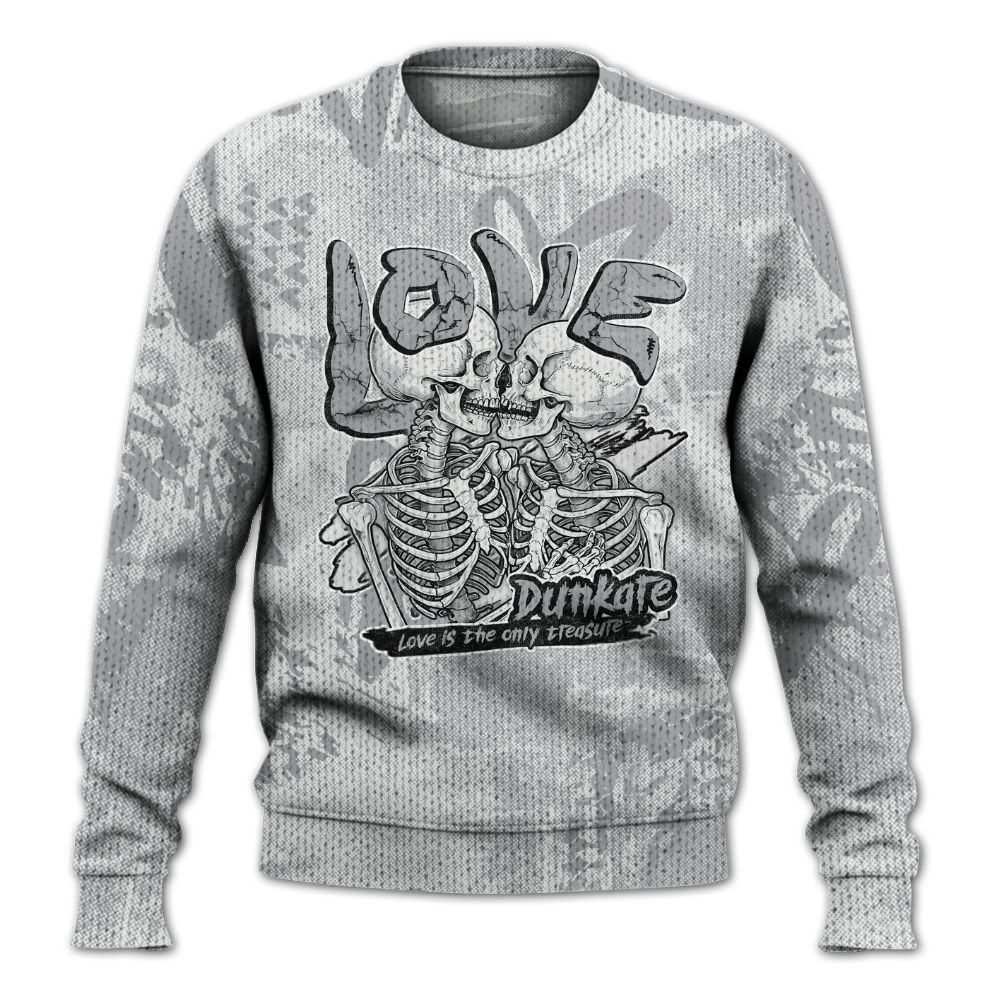 Knitted Sweater To Match Low OG Wolf Grey 1s - Skull Love