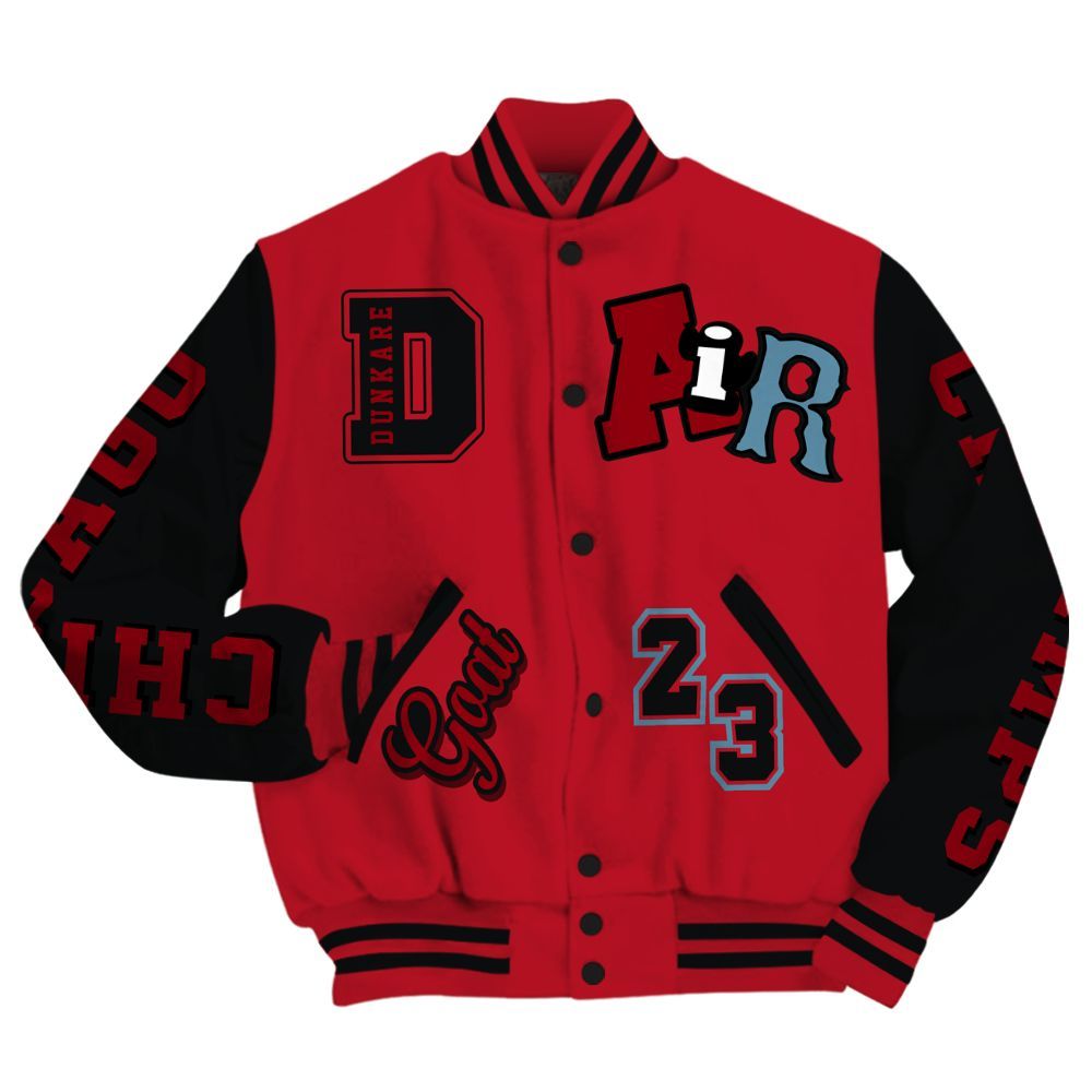 Varsity Jacket To Match Retro Raging Bull 5s - AIR Number 23 GOAT All Over Print