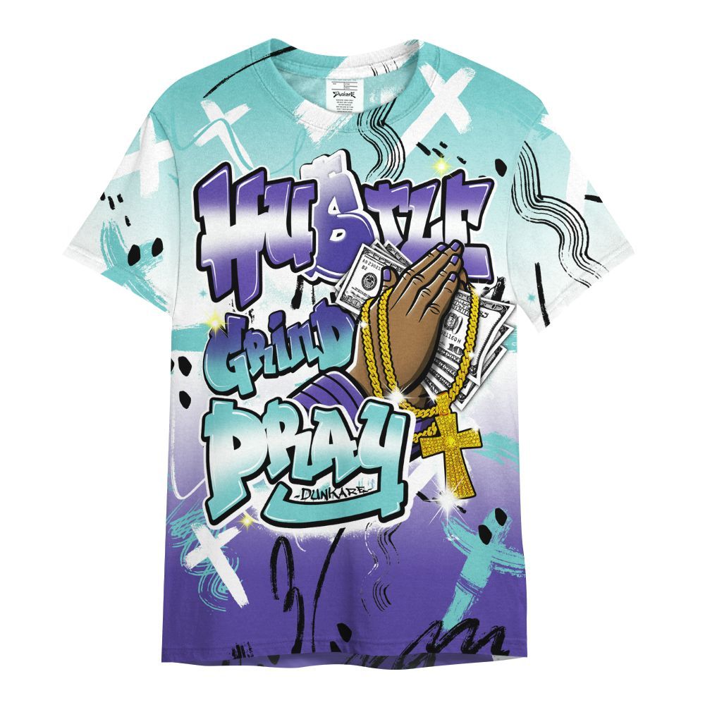Shirt To Match Low Hornets 1s - Money Hustle Grind Pray All Over Print