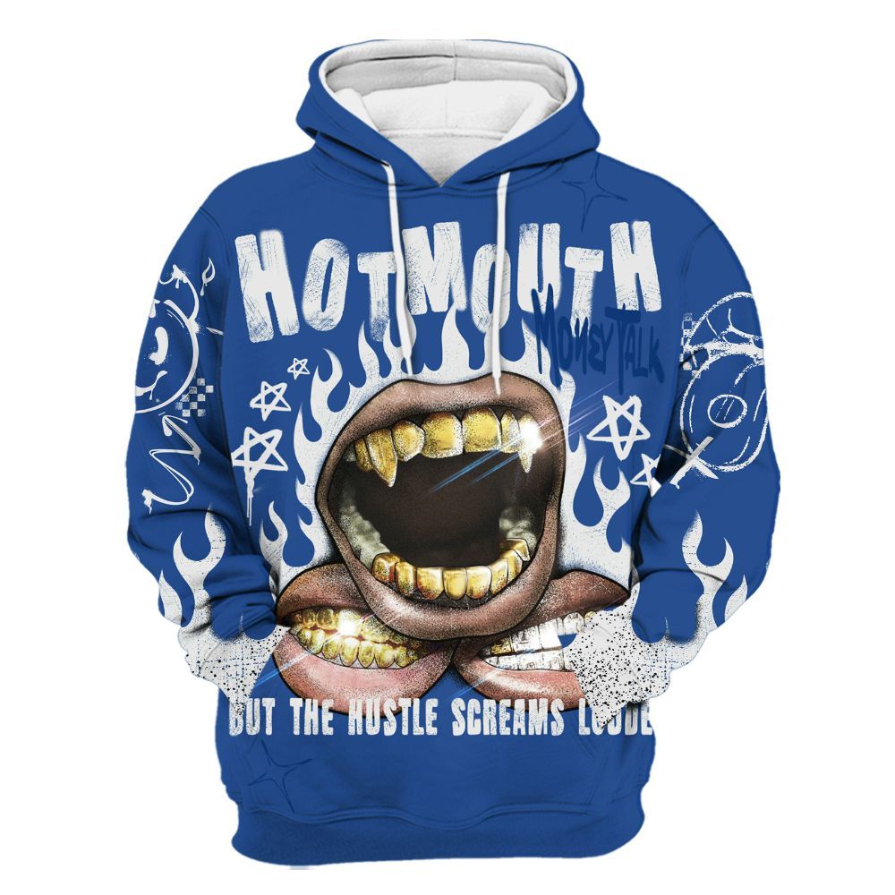 Hoodie To Match High OG True Blue 1s - Mouth Burning Street Style All Over Print
