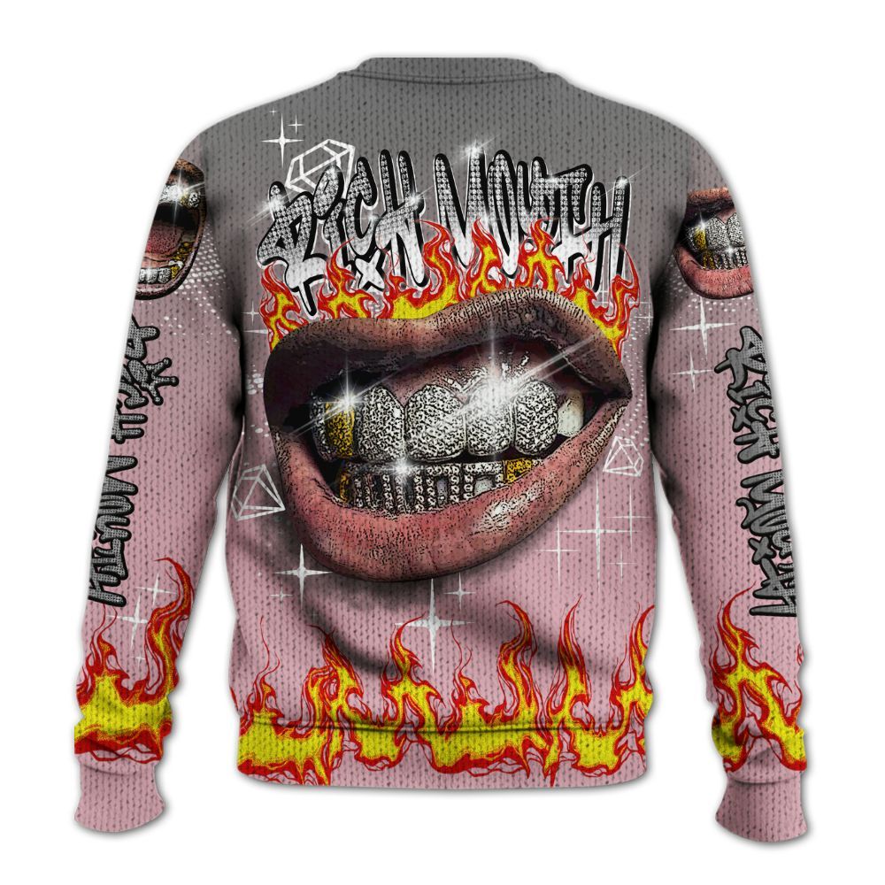 Knitted Sweater To Match Air Max DN Pink Foam - Rich Mouth Fire Rap Retro 90s