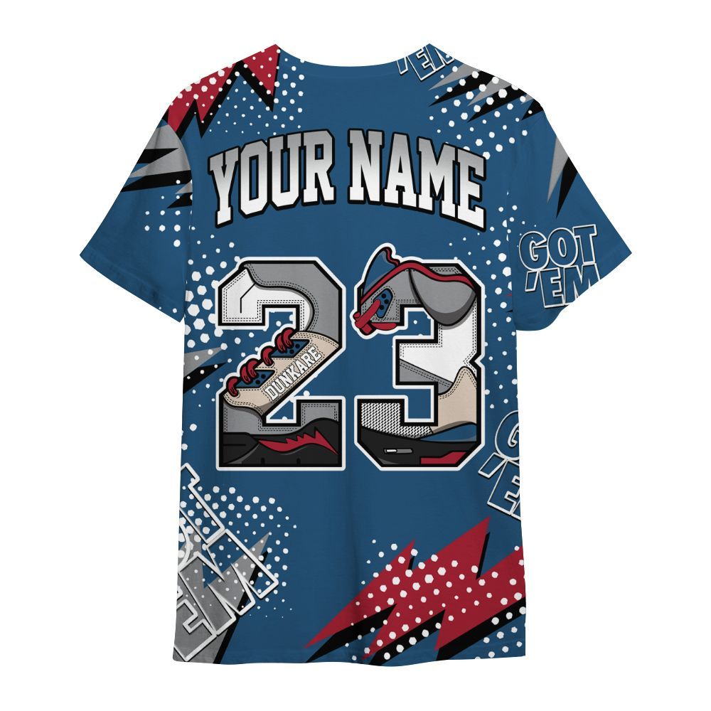 Shirt To Match Rare Air 3s - Custom Name Number 23 5s All Over Print