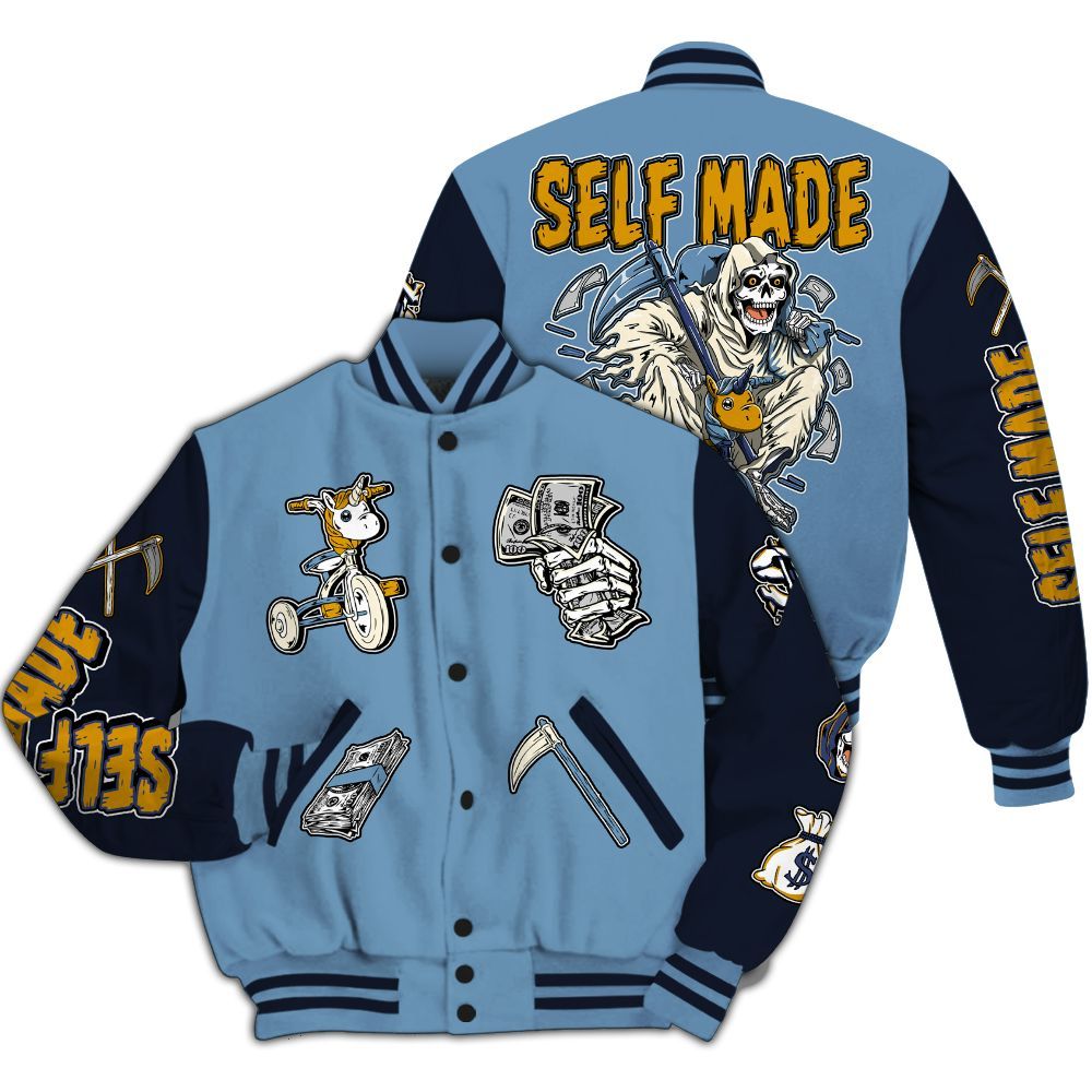Varsity Jacket To Match High OG First In Flight 1s - Self Make Skeleton All Over Print