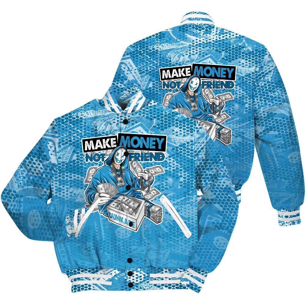 Varsity Jacket To Match Powder Blue 9s Shirt - Make Moneys Unique All Over Print