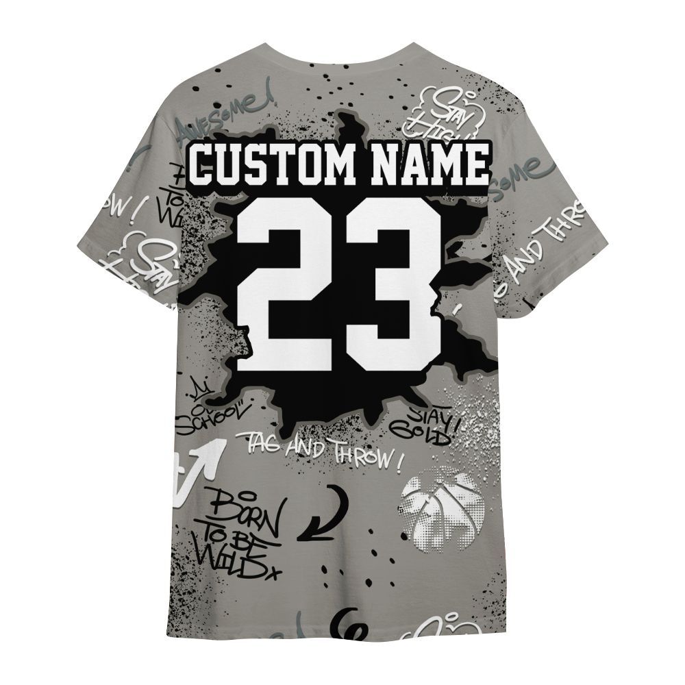 Shirt To Match Cool Grey 9s - Number 23 Basketball Bear Custom Name All Over Print