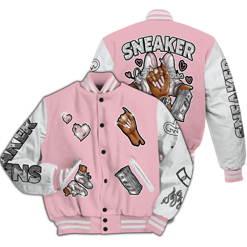 Varsity Jacket To Match Air Max DN Pink Foam - Sneakerz Girlz All Over Print