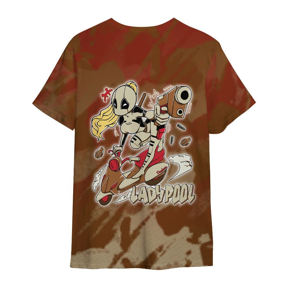Shirt To Match Archaeo Brown 5s - Lady Pool Cartoon Abstract Halftone All Over Print