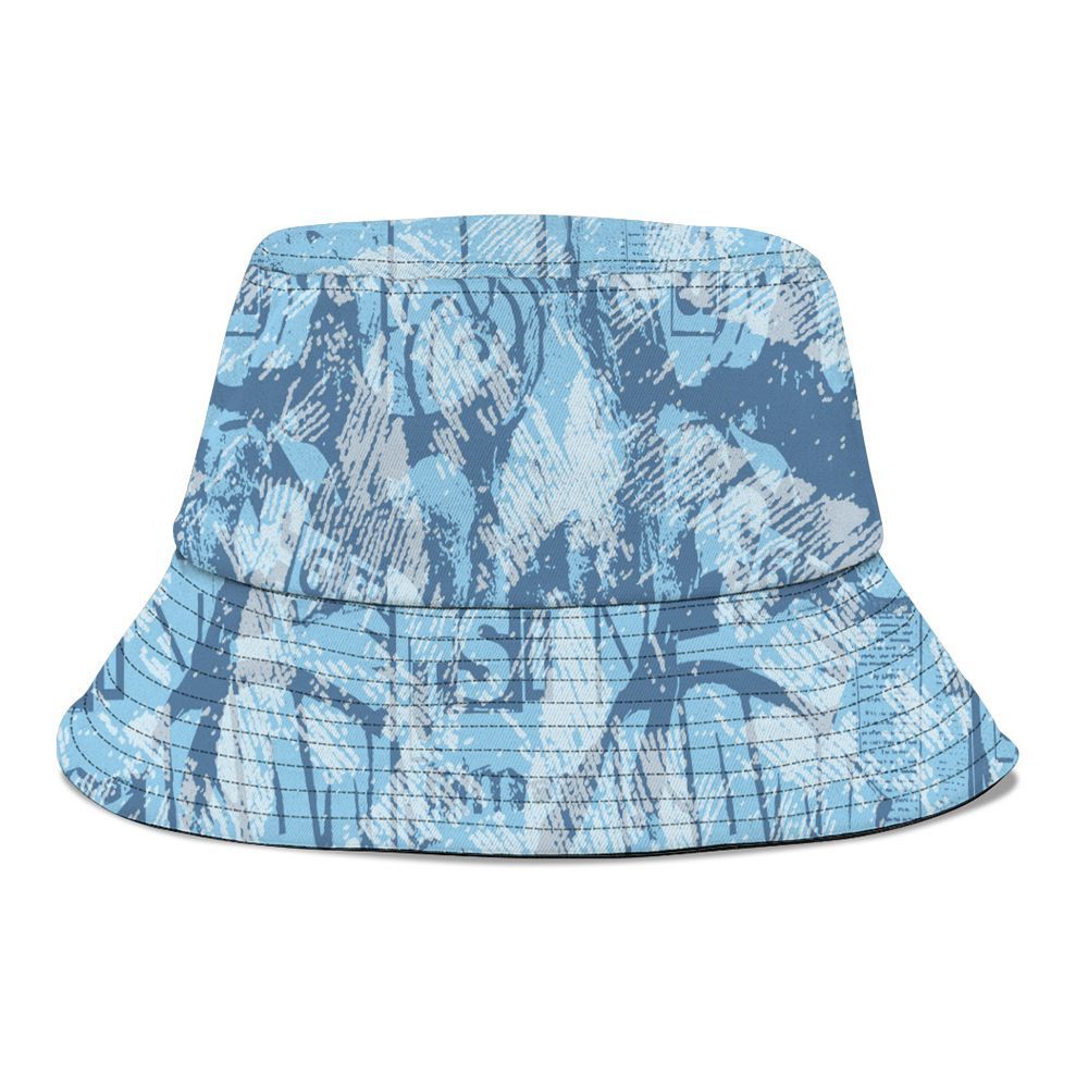 Bucket Hat To Match Legend Blue 11s - Grunge Pattern Graphic
