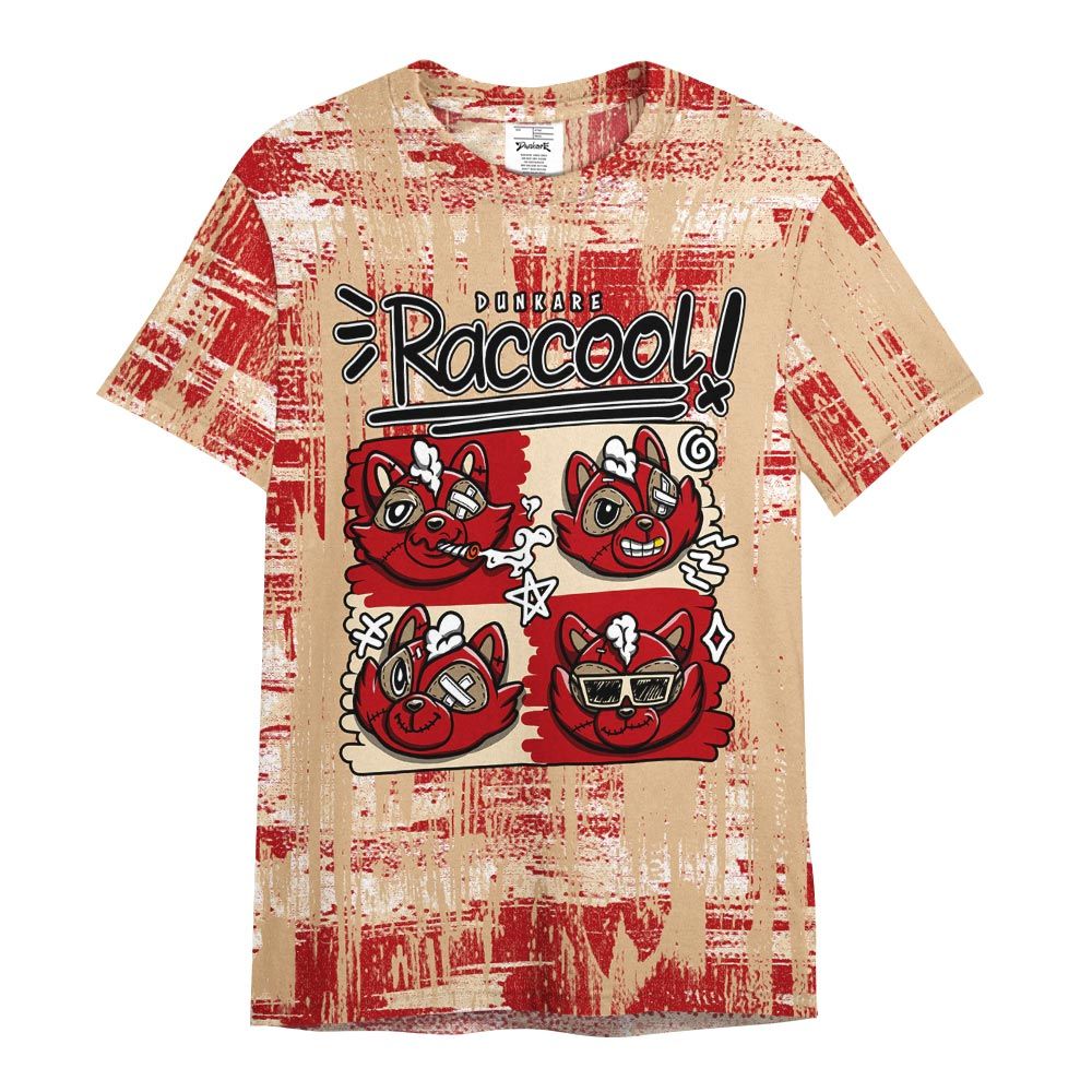 Shirt To Match Dunk Low Strawberry Waffle - Raccool Raccoon Glitch Art Shirt Unisex