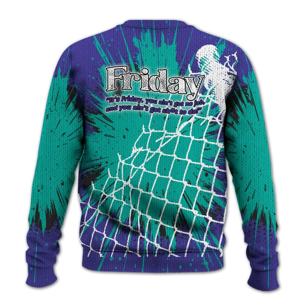 Sweater To Match Retro Grape 5s - Friday Movie Graphic