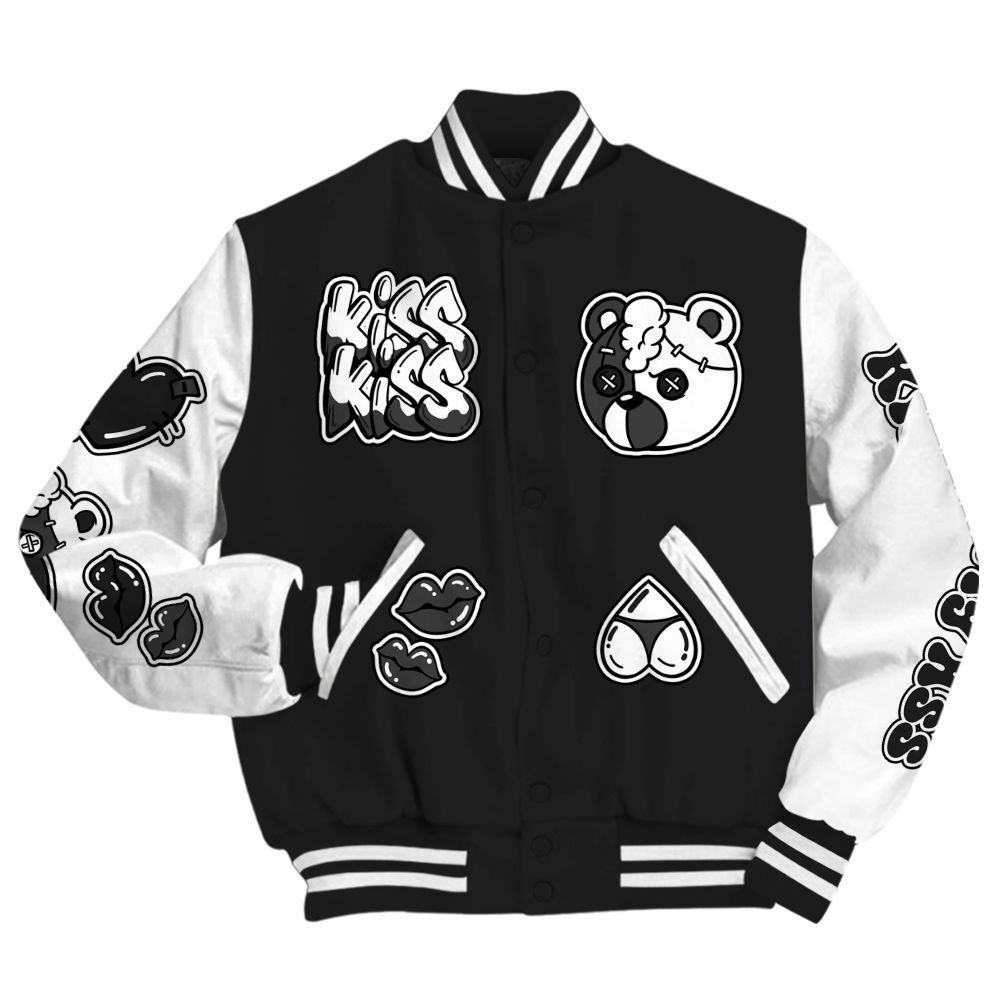 Varsity Jacket To Match Black Cat NET 4s - Kiss My Hugz All Over Print