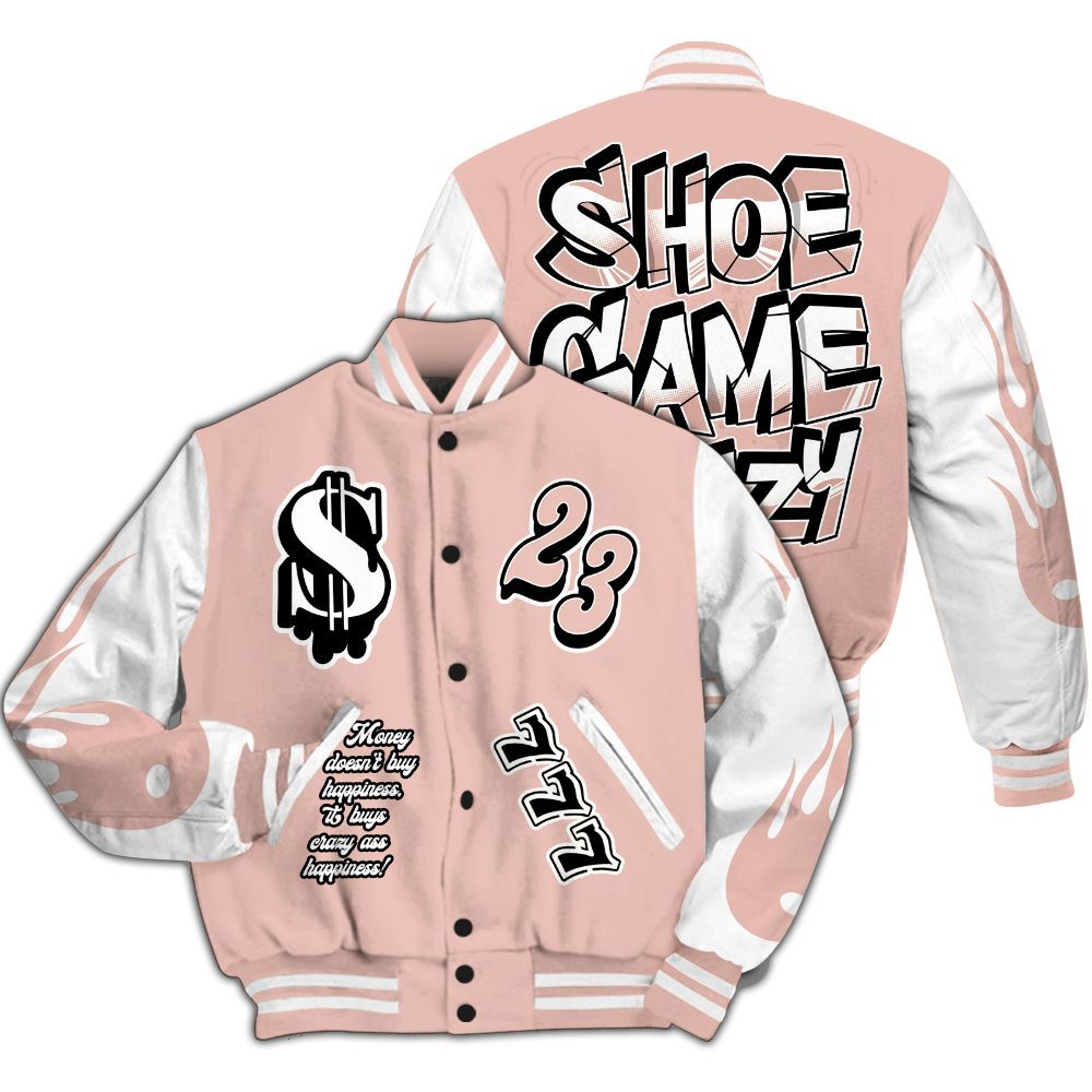 Varsity Jacket To Match Dunk Low Pink Velvet - Shoe Game Crazy Graphic All Over Print