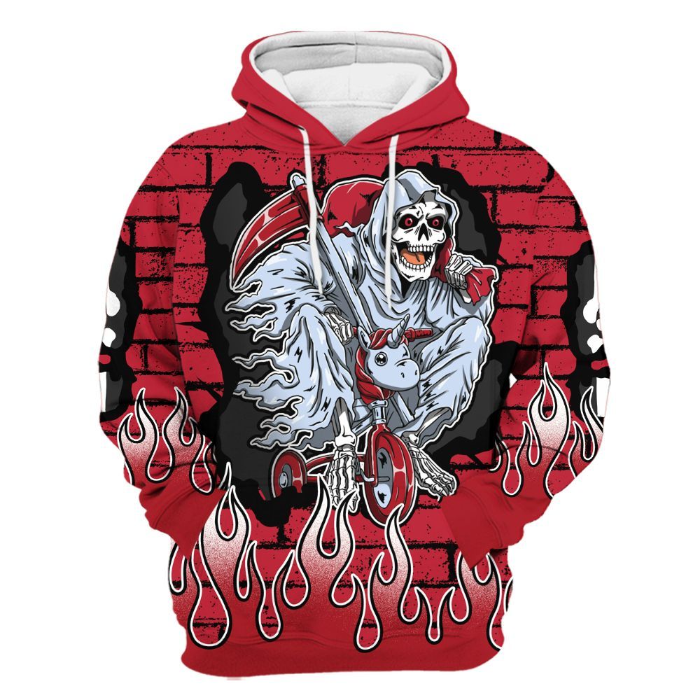 Hoodie To Match Toro Bravo 6s - Self Make Skeleton Crashed All Over Print