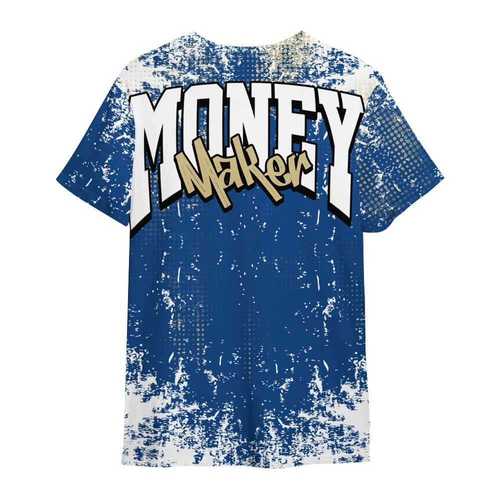 Shirt To Match Air Ship Royal Blue - Move In Silence Money Street Retro All Over Print