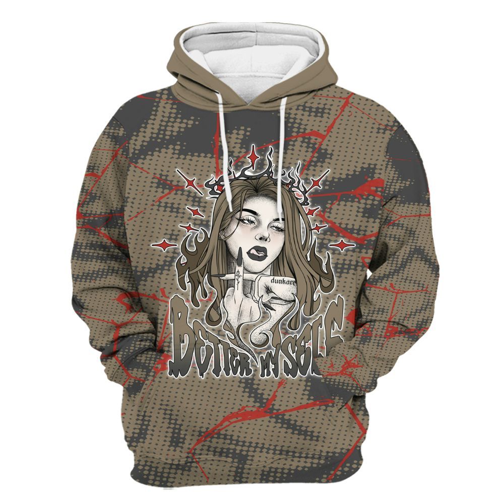 Hoodie To Match Olive 9s - My-Self Crack Unique All Over Print